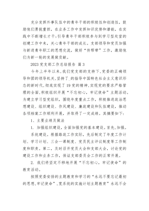 2023党支部工作总结报告.docx