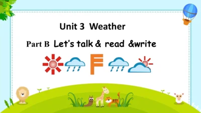 Unit 3  Weather Part B  Let’s talk & read &write 课