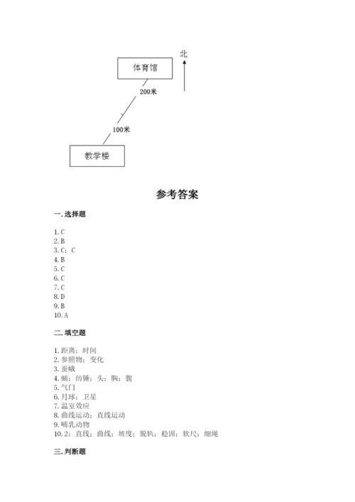 教科版科学三年级下册期末测试卷含答案【精练】.docx