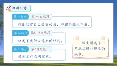 【核心素养】部编版语文三年级下册-7. 鹿角和鹿腿 第2课时（课件）