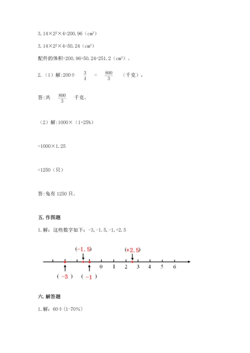 人教版六年级下册数学期末测试卷学生专用.docx