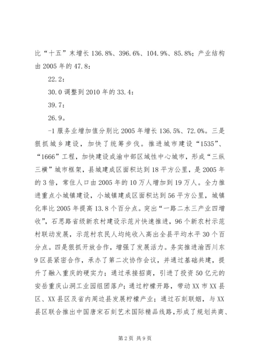 向市委书记一行的工作汇报.docx