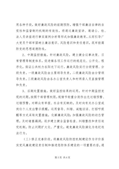 镇委廉政机制建设指导方案.docx