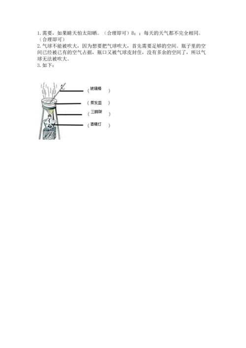 教科版三年级上册科学期末测试卷带答案（巩固）.docx