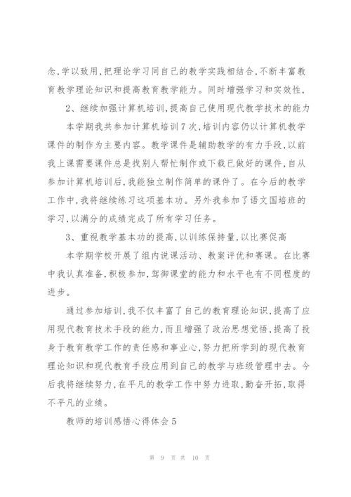教师的培训感悟心得体会2022.docx