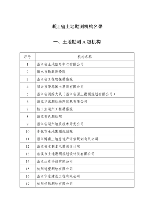 浙江省土地勘测机构名录.docx