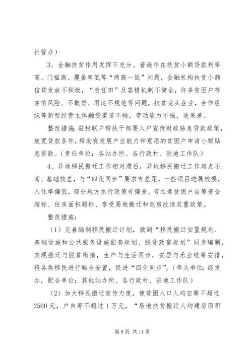 乡镇脱贫攻坚全省交叉检查反馈问题整改方案.docx