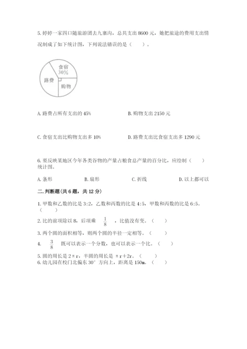 小学六年级上册数学期末测试卷附完整答案【网校专用】.docx