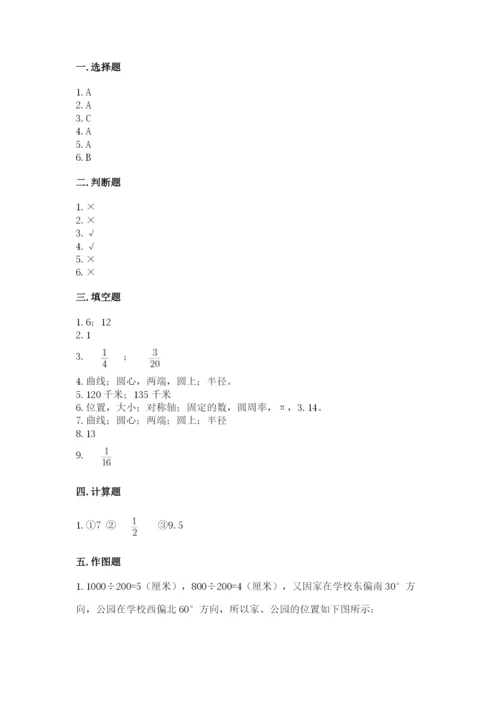 小学数学六年级上册期末测试卷带答案解析.docx