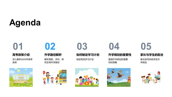 高考政策与升学路线PPT模板