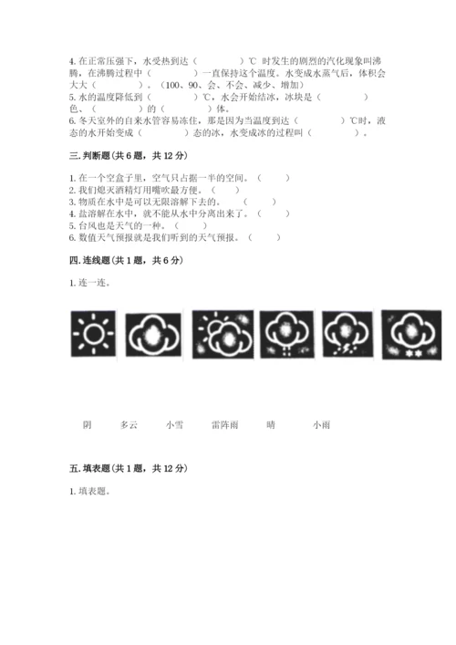 教科版三年级上册科学期末测试卷（易错题）.docx