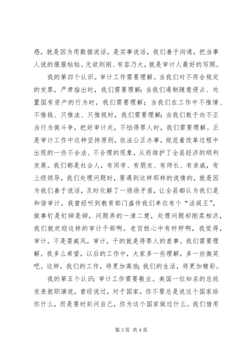 医院审计工作者爱岗敬业演讲稿 (2).docx