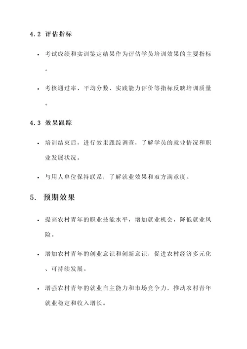 农村青年就业培训方案