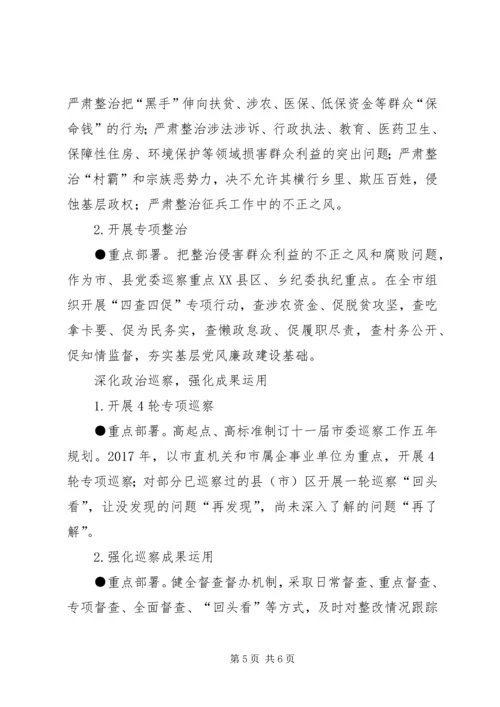 全市XX年反腐倡廉工作重点.docx