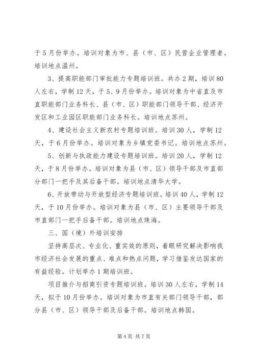 干部教育培训工作计划 (2).docx