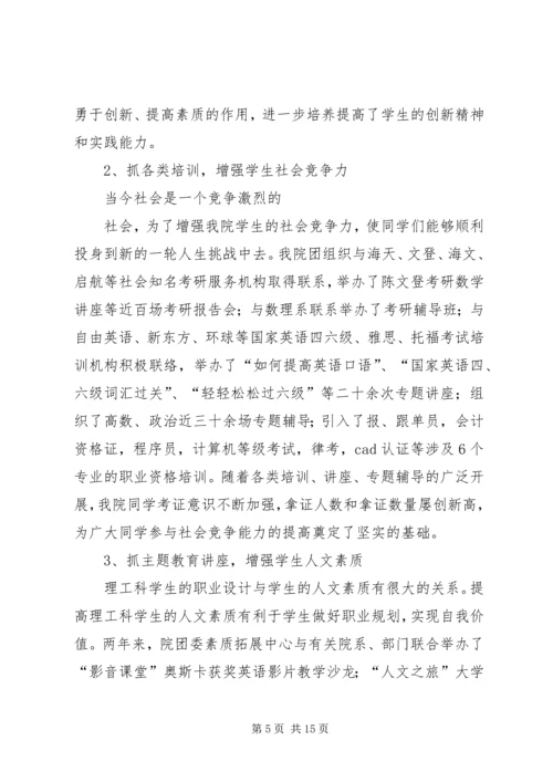 学院团代会工作报告.docx