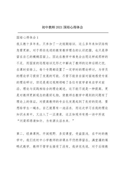 初中教师2021国培心得体会.docx