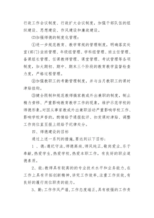 学校师德师风建设实施方案(精选7篇).docx