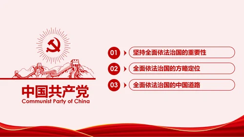 全面依法治国PPT模板
