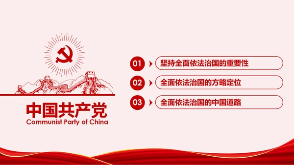 全面依法治国PPT模板