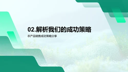 农产品销售总结PPT模板
