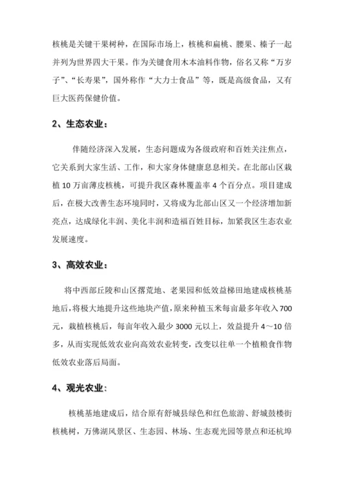 优质薄皮核桃基地项目建议书范本模板.docx