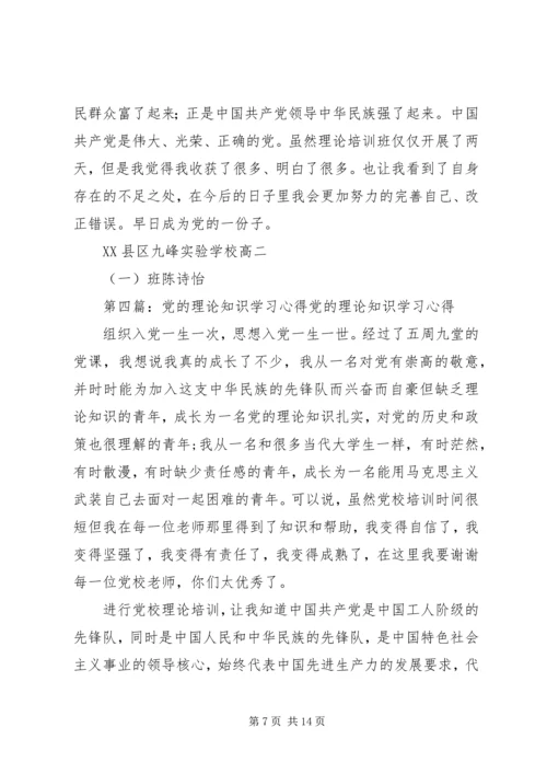 党的理论知识学习.docx