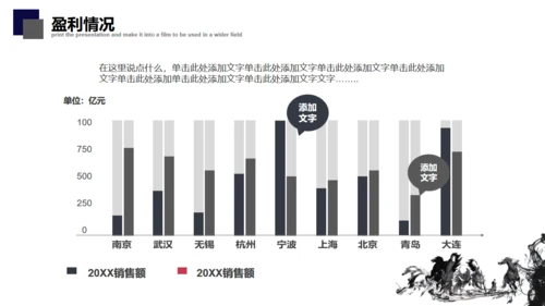 简约中式骏马奔腾企业简介通用PPT模板