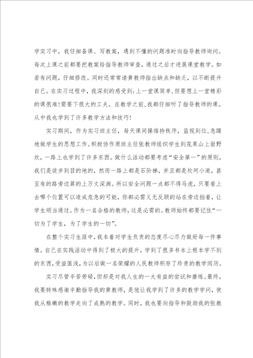 师范生实习总结15篇