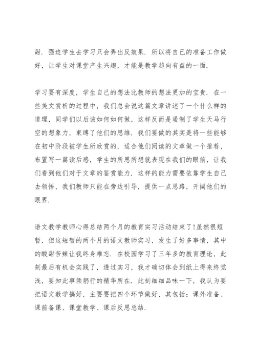 语文教学教师心得总结.docx
