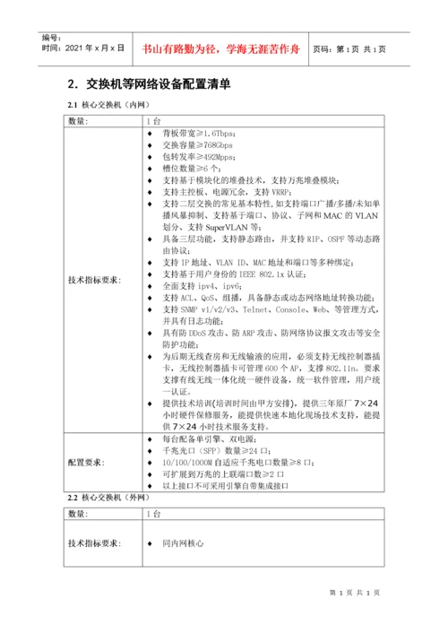 医院网络设备方案.docx