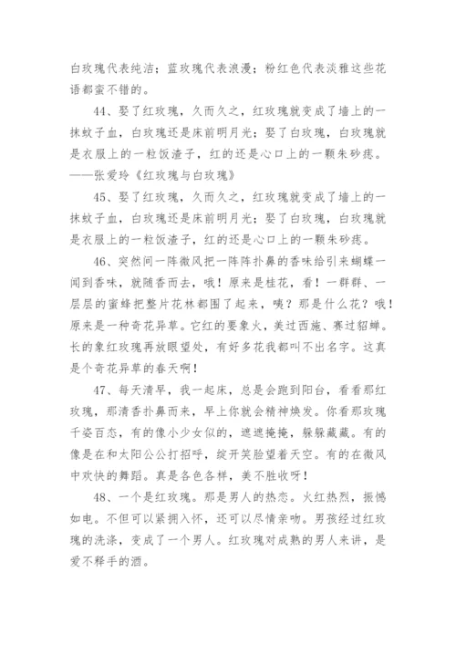 形容红玫瑰的句子.docx