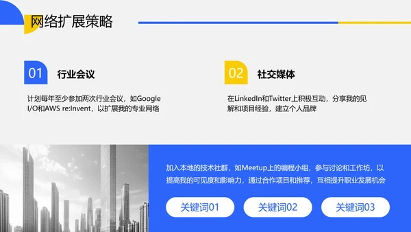 蓝色简约风职业生涯规划PPT
