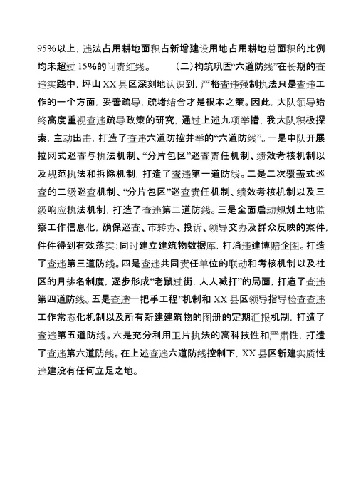 土地监察大队年度依法行政工作总结