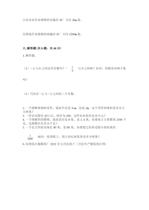 北师大版小学六年级下册数学期末检测试题附参考答案（满分必刷）.docx