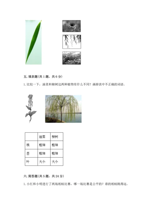 教科版科学一年级上册期末测试卷含答案（最新）.docx