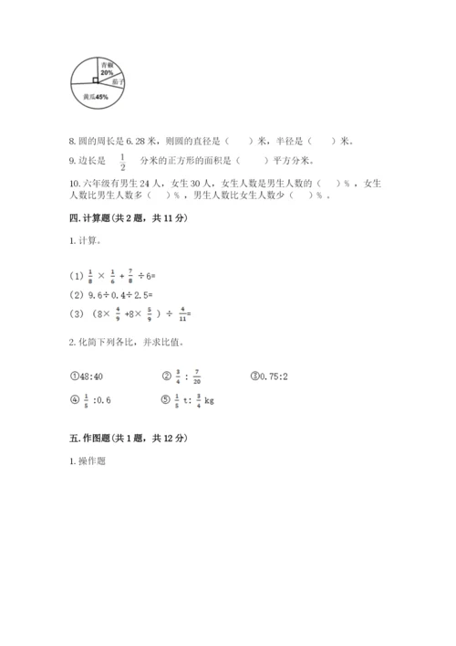 2022人教版六年级上册数学期末测试卷附答案【达标题】.docx