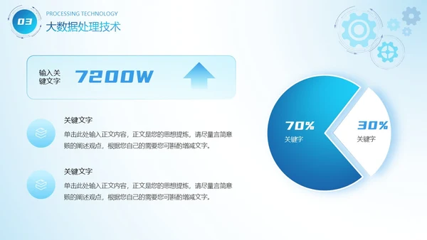 蓝色互联网科技风商务风AI拥抱数据开启变革商务通用PPT模板大数据