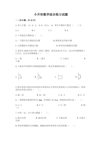 小升初数学综合练习试题推荐.docx