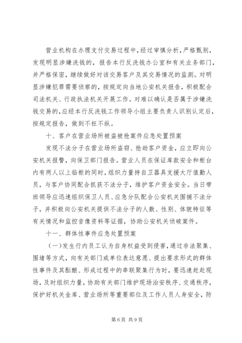 银行安全保卫应急预案.docx