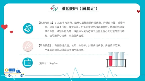 卡通内容型抢救车急救药品PPT课件急救知识