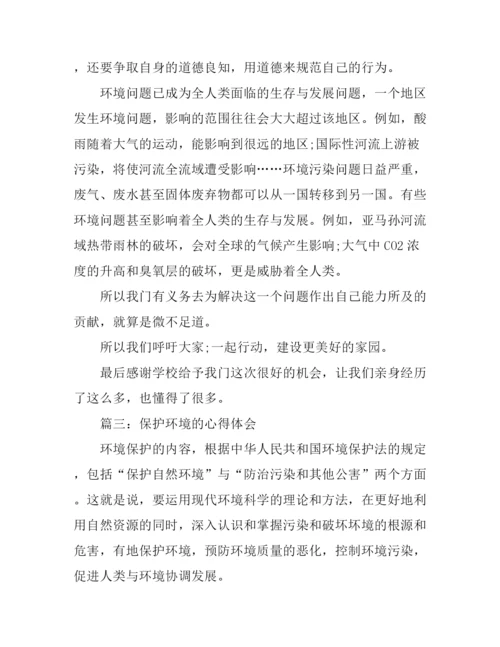 保护环境的心得体会3篇.docx