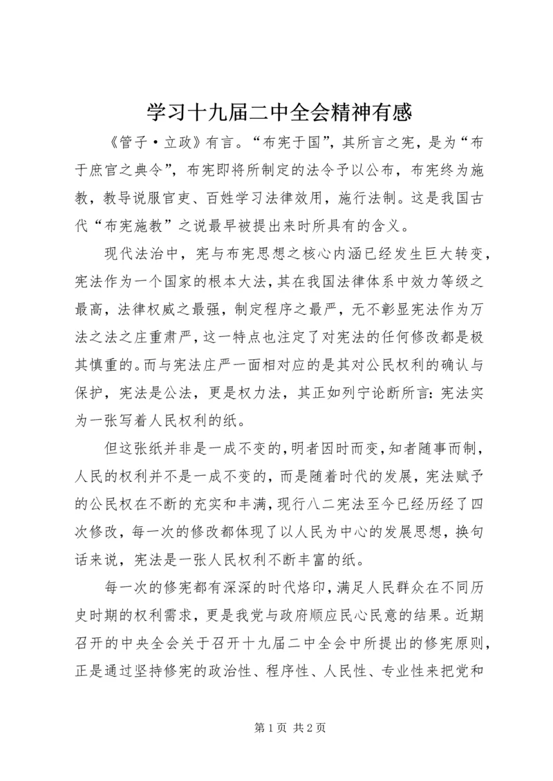 学习十九届二中全会精神有感.docx