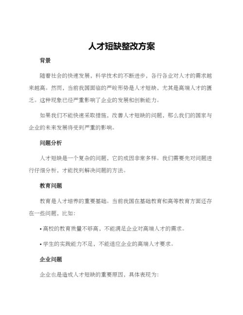 人才短缺整改方案.docx