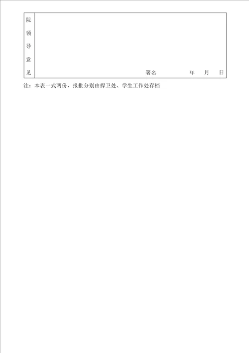 闽江学院学生集体外出活动、晚间活动审批表