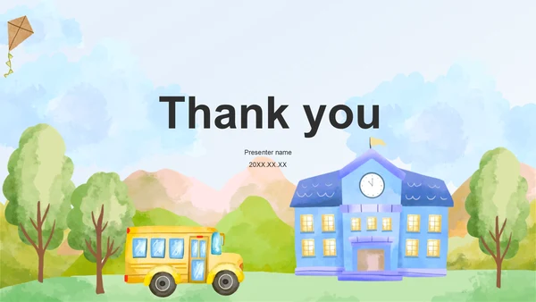 绿色卡通风可爱卡通幼儿园通用模板PPT主题