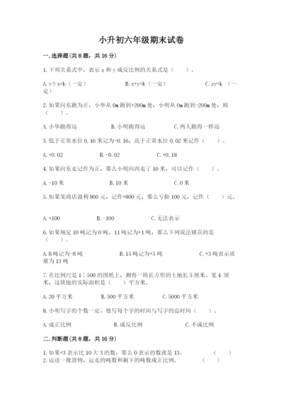 小升初六年级期末试卷附解析答案.docx