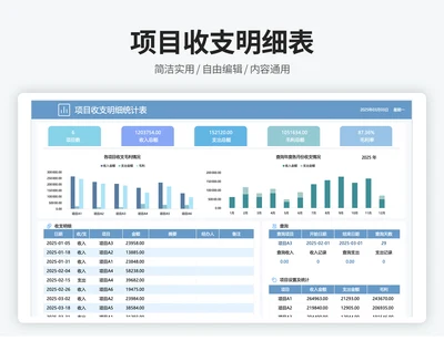 项目收支流水明细表