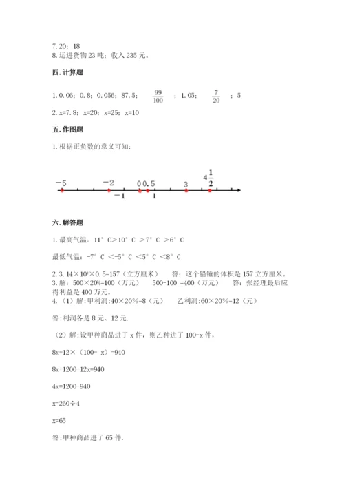 小升初六年级期末试卷及完整答案（易错题）.docx