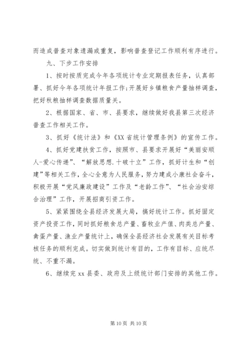 县统计局工作报告材料.docx